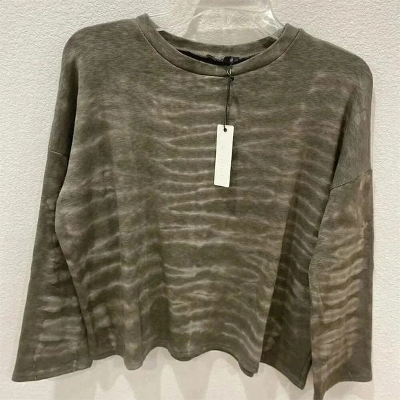 Olivaceous Tie-Dye Crew Neck Sweater cropped M Multicolor Long Sleeve - Picture 1 of 3